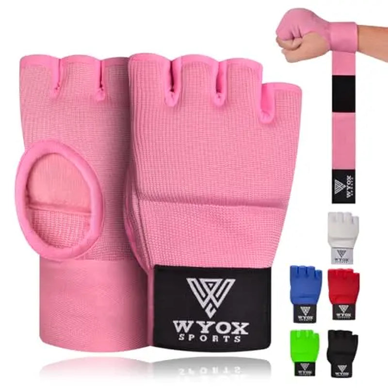 WYOX Gel Hand Wraps for Boxing Gloves, Quick 80Cm Wrist Wraps, Padded Knuckle Protection Boxing for Men, Women, Youth, Muay Thai, Kickboxing
