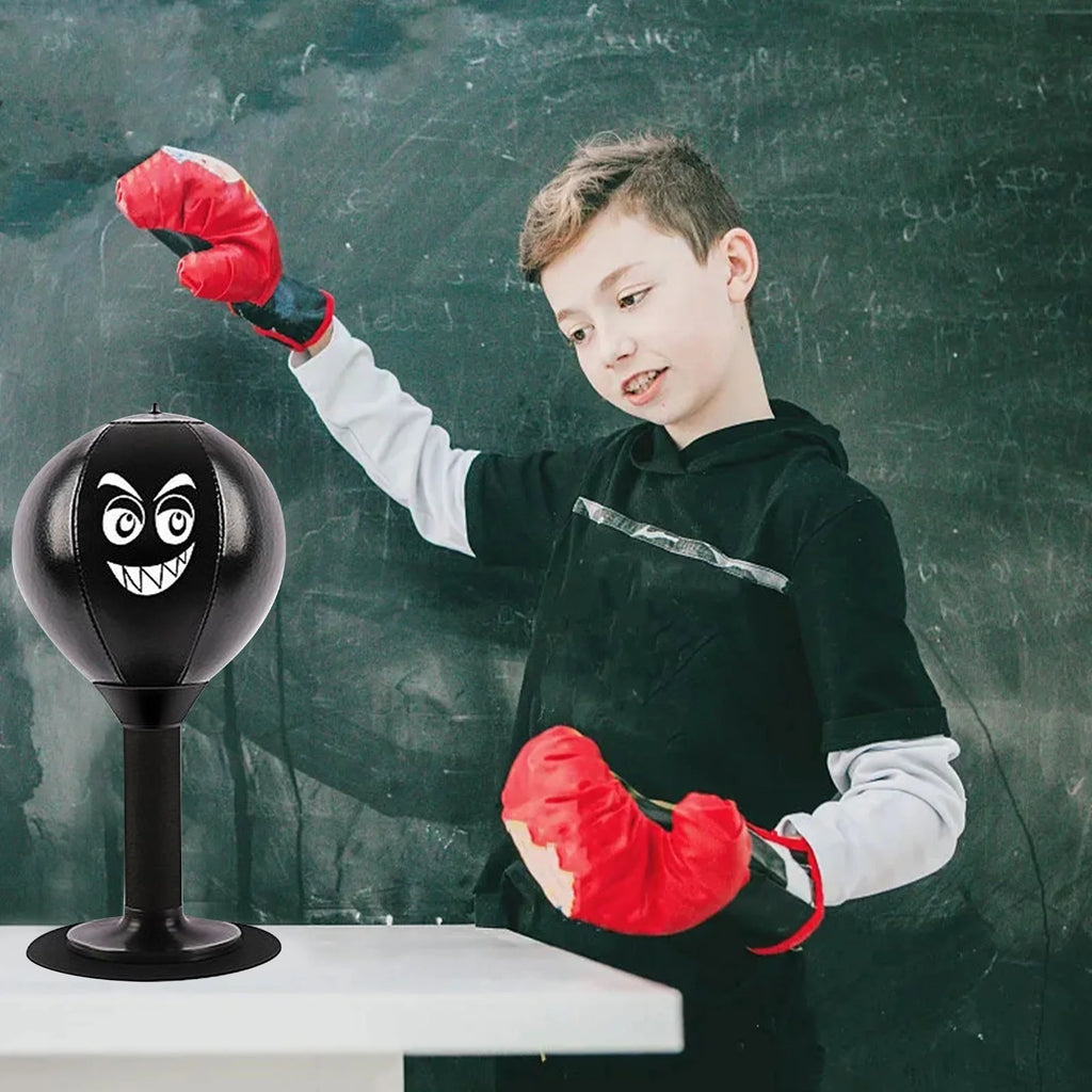 Fun Desktop Boxing Speed Bag - Abs Foam Stress Relief Boxing Ball, Boxing Relaxation Toy, Desktop Boxing Sandbag Decorative Item Suitable for Desks and Counters