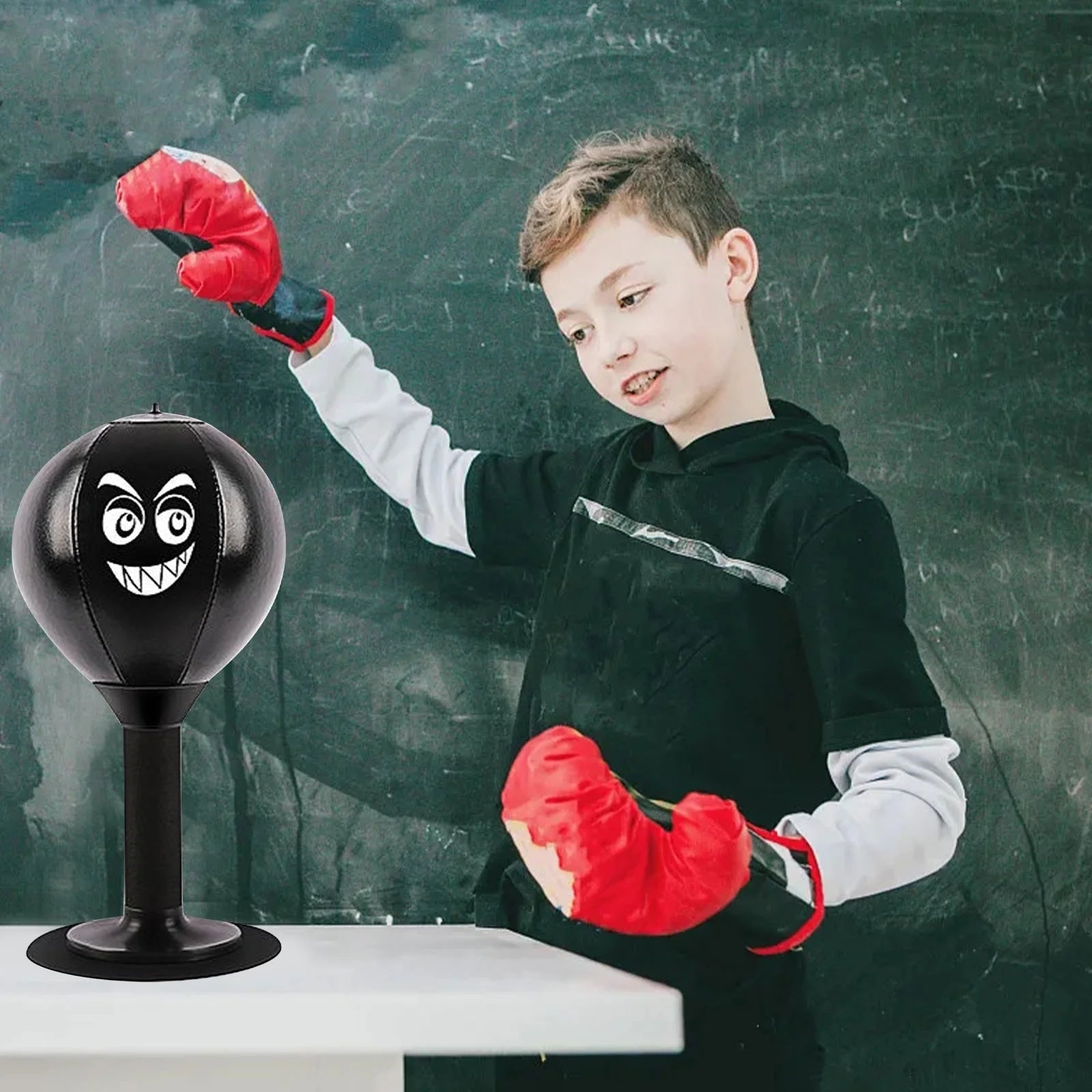 Fun Desktop Boxing Speed Bag - Abs Foam Stress Relief Boxing Ball, Boxing Relaxation Toy, Desktop Boxing Sandbag Decorative Item Suitable for Desks and Counters