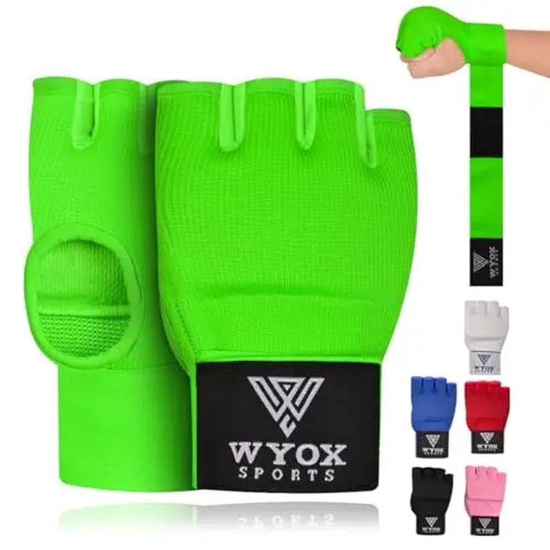 WYOX Gel Hand Wraps for Boxing Gloves, Quick 80Cm Wrist Wraps, Padded Knuckle Protection Boxing for Men, Women, Youth, Muay Thai, Kickboxing