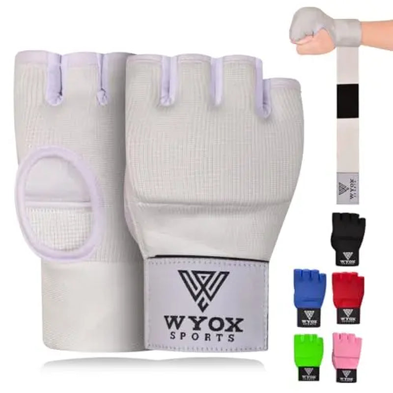 WYOX Gel Hand Wraps for Boxing Gloves, Quick 80Cm Wrist Wraps, Padded Knuckle Protection Boxing for Men, Women, Youth, Muay Thai, Kickboxing