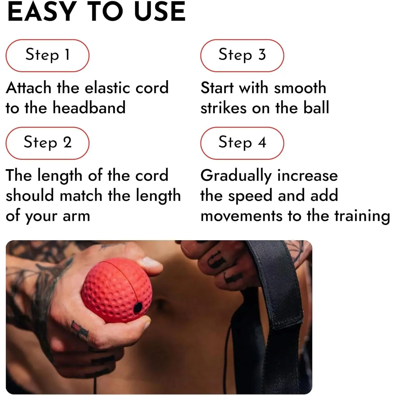 Boxing Training Speed Ball – Head-Mounted PU Reaction Ball for Hand-Eye Coordination and Fitness