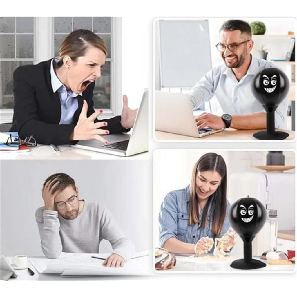 Fun Desktop Boxing Speed Bag - Abs Foam Stress Relief Boxing Ball, Boxing Relaxation Toy, Desktop Boxing Sandbag Decorative Item Suitable for Desks and Counters