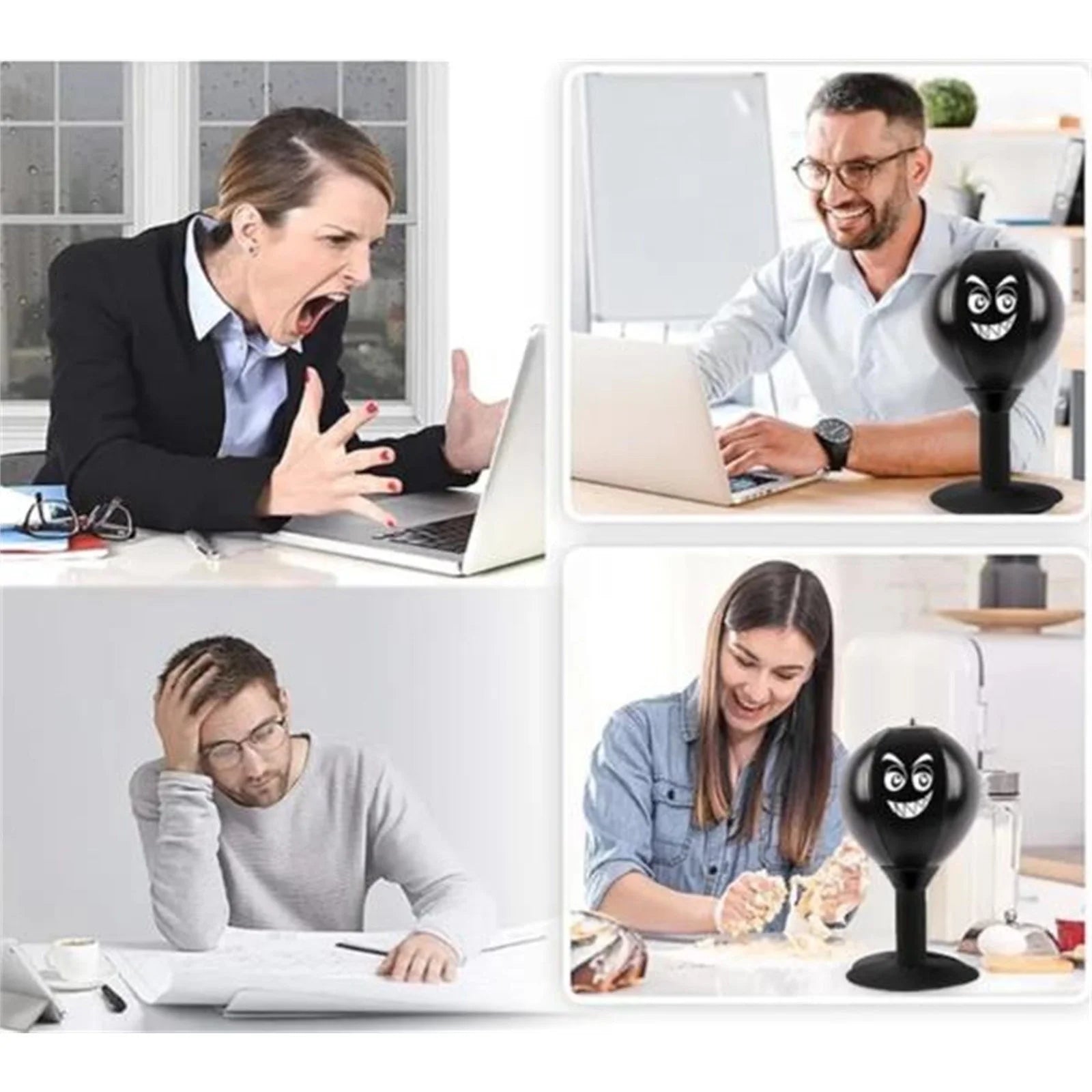 Fun Desktop Boxing Speed Bag - Abs Foam Stress Relief Boxing Ball, Boxing Relaxation Toy, Desktop Boxing Sandbag Decorative Item Suitable for Desks and Counters