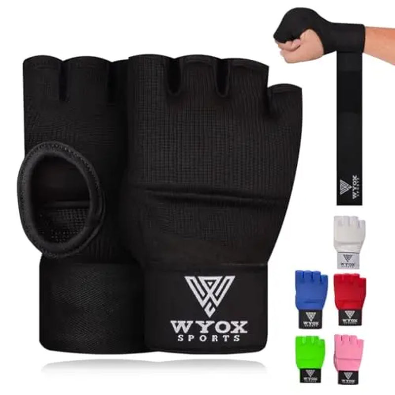 WYOX Gel Hand Wraps for Boxing Gloves, Quick 80Cm Wrist Wraps, Padded Knuckle Protection Boxing for Men, Women, Youth, Muay Thai, Kickboxing
